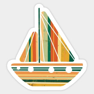 Striped Yacht Sticker